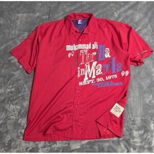Platinum FUBU Shirt Mens 3XL Red Muhammad Ali Thrilla Manila Graphic Boxing